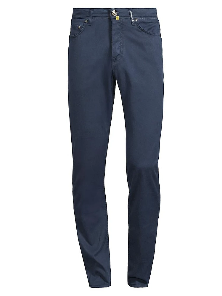 Twill Slim-Straight Pants