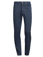 Twill Slim-Straight Pants