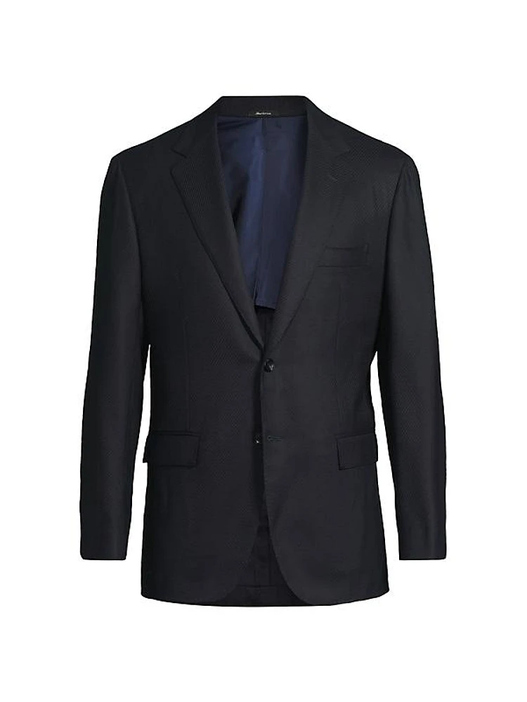 Twill Wool Single-Breasted Sport Jacket