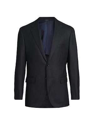 Twill Wool Single-Breasted Sport Jacket