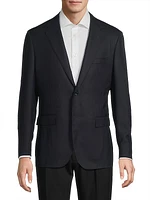 Twill Wool Single-Breasted Sport Jacket