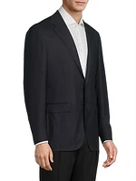 Twill Wool Single-Breasted Sport Jacket