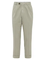 Leisure Fit Trousers Twisted Cotton Gabardine