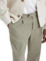 Leisure Fit Trousers Twisted Cotton Gabardine