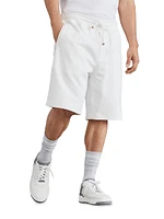 Cotton French Terry Bermuda Shorts with Drawstring