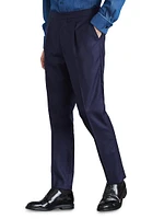 Cashmere Tuxedo Trousers with Pleats