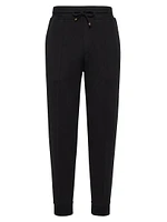 French Terry Double Cloth Trousers with Crête Detail