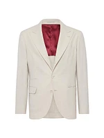 Wool, Silk And Cashmere Diagonal Deconstructed Blazer