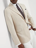 Wool, Silk And Cashmere Diagonal Deconstructed Blazer