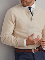 Cashmere Waffle Stitch Knit Polo