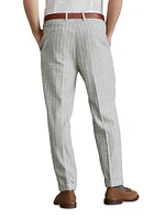 Stripe Leisure Fit Trousers with Pleats