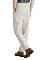 Leisure Fit Trousers with Pleats and Waist Tabs