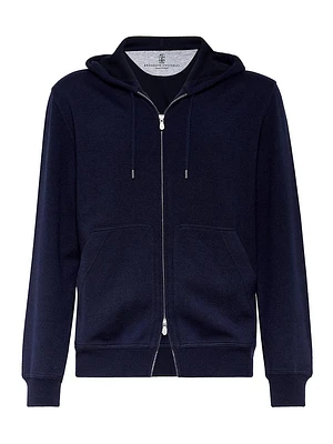 French Terry Double Cloth Hooded Sweatshirt