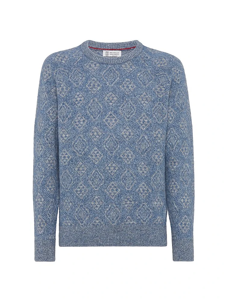 Geometric Jacquard Sweater Alpaca, Cotton and Wool