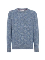 Geometric Jacquard Sweater Alpaca, Cotton and Wool