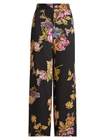 Isaiah Floral High-Rise Pants