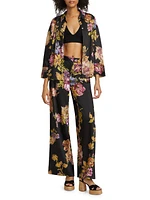 Isaiah Floral High-Rise Pants