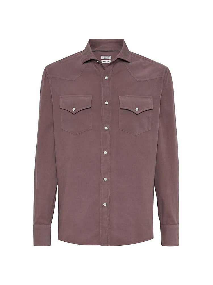 Easy Fit Western Shirt Narrow Wale Corduroy