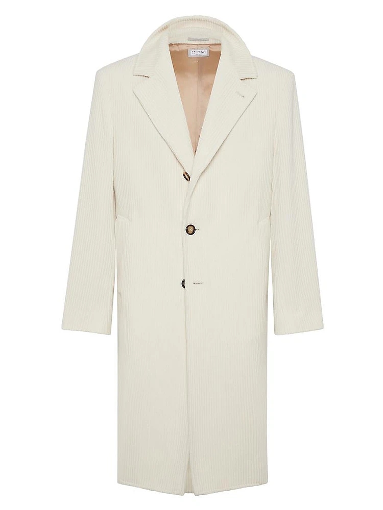 Cashmere Wide Wale Corduroy Coat