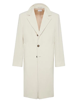 Cashmere Wide Wale Corduroy Coat