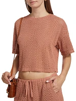 Finley Cotton-Blend Crochet Sweater