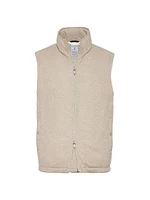 Brushed Wool and Cashmere Chevron Down Vest