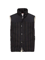 Alpaca and Wool Wide Stripe Down Vest