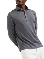 Silk and Cotton Lightweight Jersey Polo Shirt