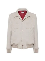 Wool Double Beaver Cloth Shirt Style Bomber Jacket