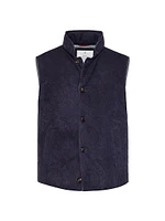 Paisley Suede Down Vest