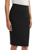 Wool Slim Pencil Skirt