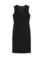 Slim V-Neck Midi-Dress