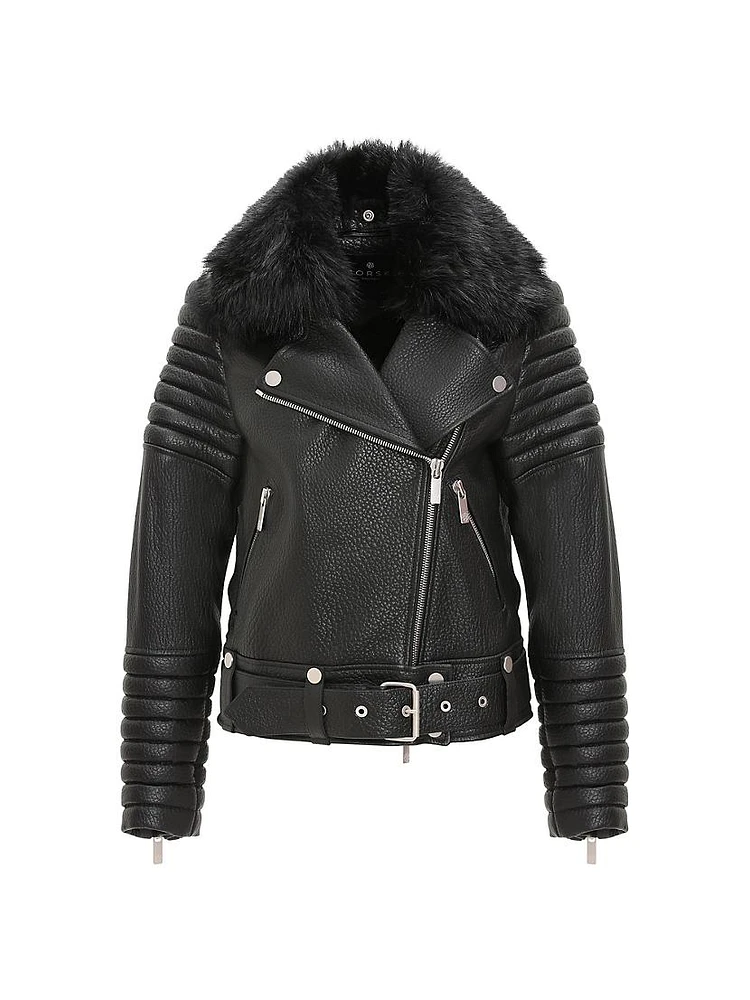 Lambskin Moto Zip Jacket