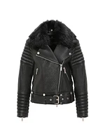 Lambskin Moto Zip Jacket