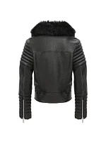 Lambskin Moto Zip Jacket