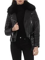 Lambskin Moto Zip Jacket