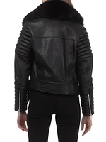 Lambskin Moto Zip Jacket