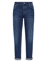 Lightweight Denim Traditional Fit Five Pocket Jeans