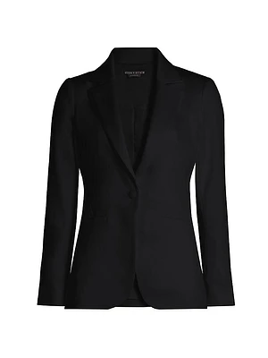 Blake Satin-Back Crêpe Fitted Blazer