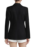 Blake Satin-Back Crêpe Fitted Blazer