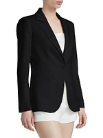 Blake Satin-Back Crêpe Fitted Blazer