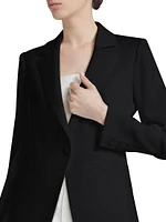 Blake Satin-Back Crêpe Fitted Blazer