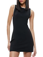 Edris Contrast-Trim Minidress