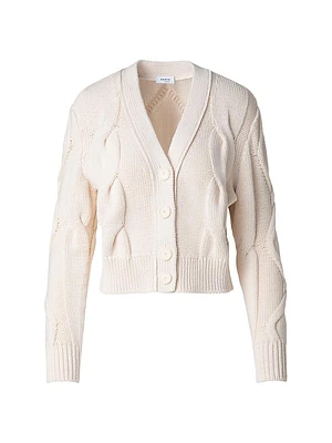 Chunky Cable-Knit Cardigan
