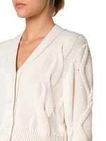 Chunky Cable-Knit Cardigan