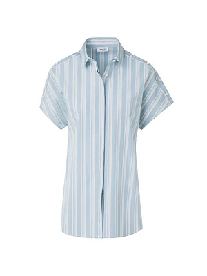 Striped Cotton Poplin Blouse