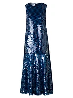 Dot Sequined Midi Dress