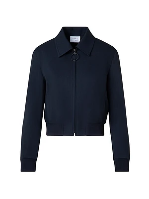 Stretch Wool Bomber Jacket