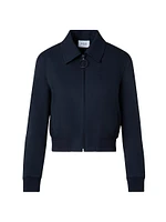 Stretch Wool Bomber Jacket