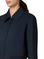 Stretch Wool Bomber Jacket